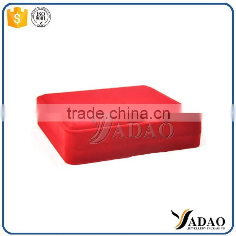 Alibaba china supplier custom red flocking purseforum jewelry package box