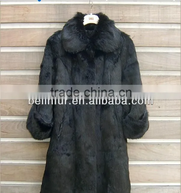 High QualityKorean Style Fur Coat Women Real Rabbit Fur Jacket