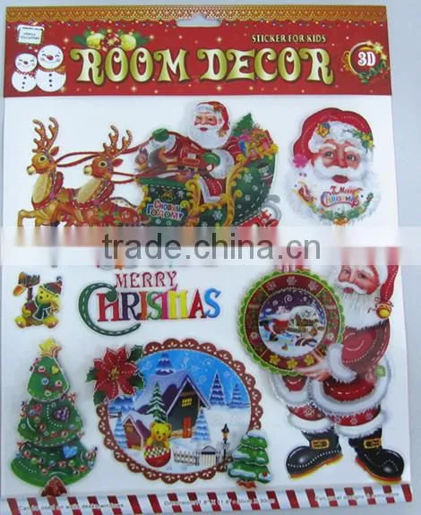 Christmas sticker, 3D sticker with LED light