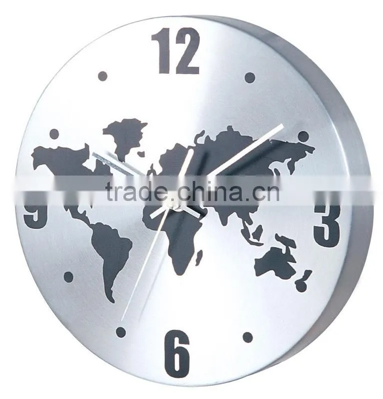logo promotional Customized Aluminum round Wall Clock China