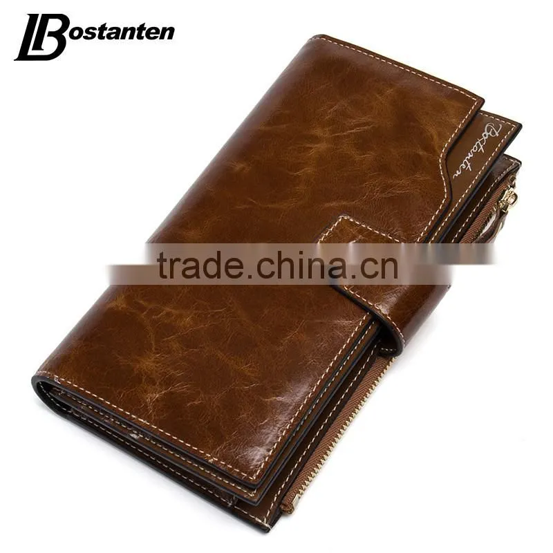 vintage leather long purse and wallet women clutches wallet wholesale