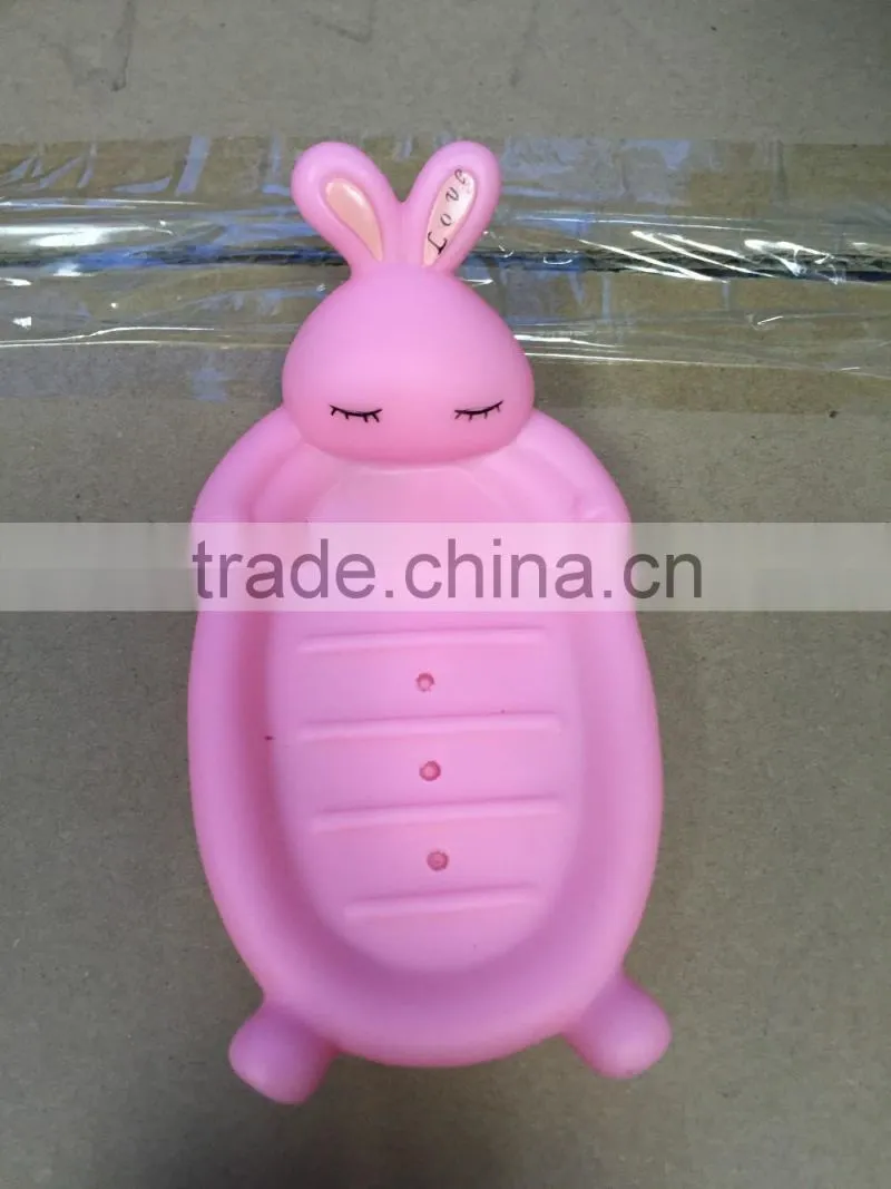 Pink Rabbit Soap Holder ,Custom Plastic Bath Toys