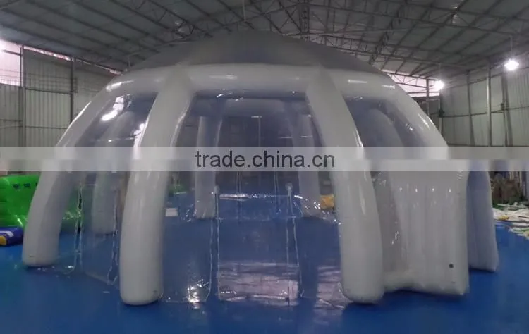 2016 new inflatable white tent,air tight clear tent