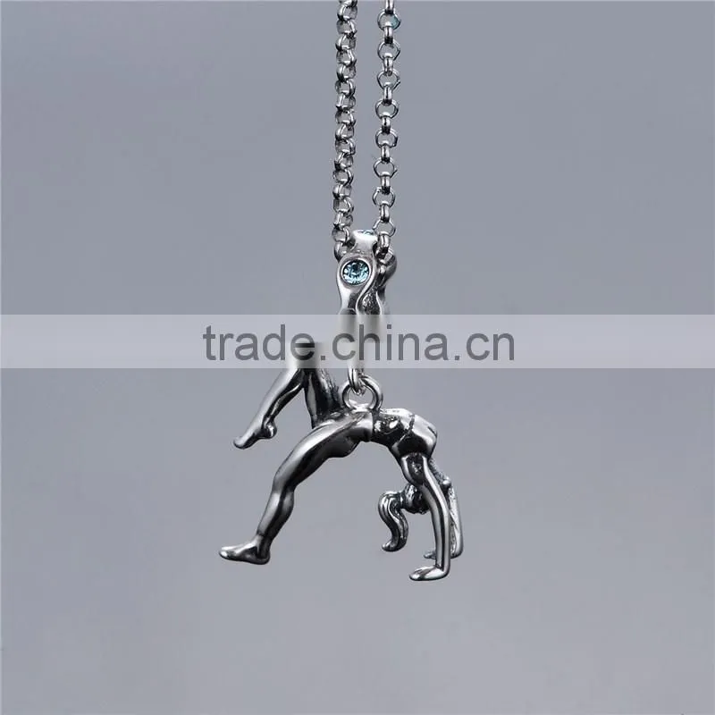 new jewelry dancing lady sterling silver dangle charms S007