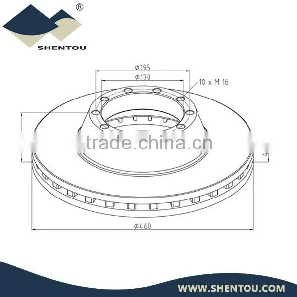 DAF Truck Auto Engine Spare Parts Brake Disc 1238.372