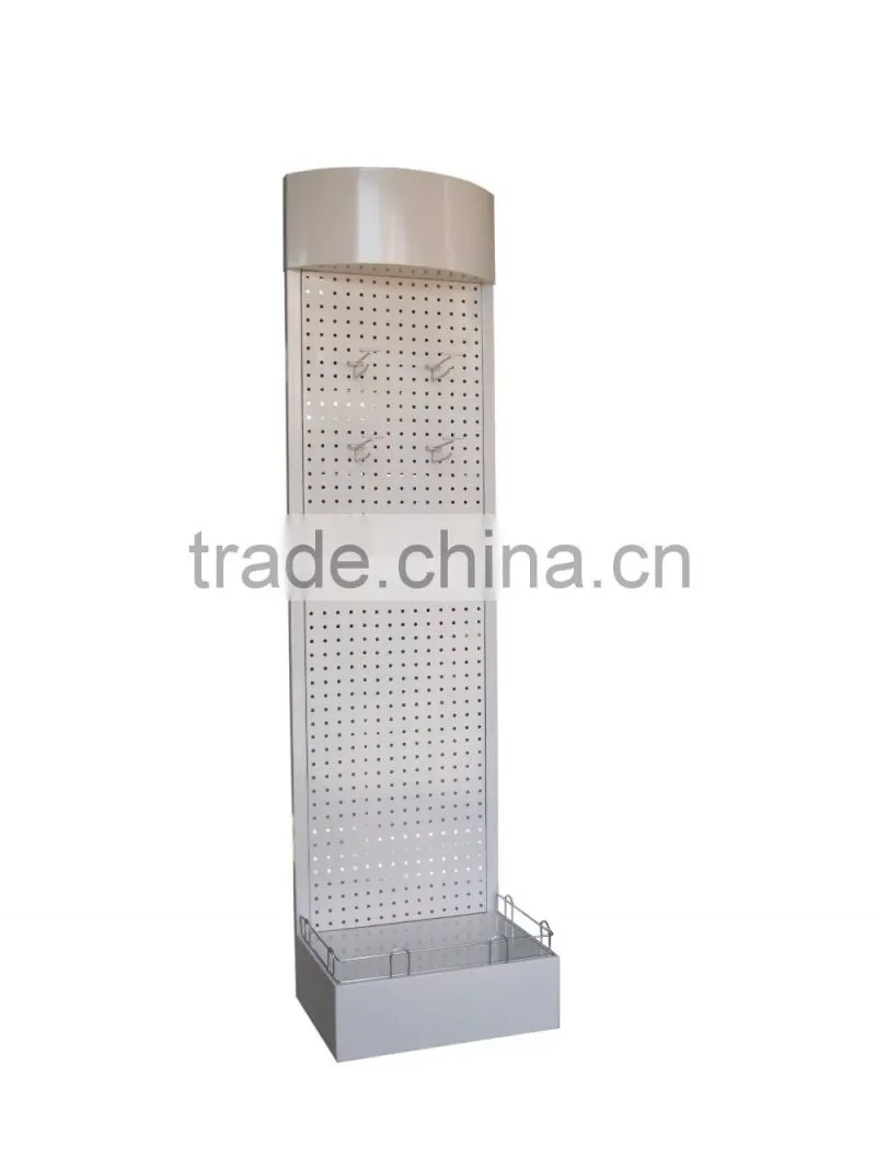 Custom perforated sheet metal display,metal pegboard display stand,desktop metal display rack