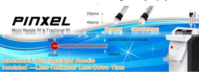2016 PINXEL-2 Microneedle RF and Fractional RF beauty Machine/ monopolar rf face ce/ radio frequency facial treatment