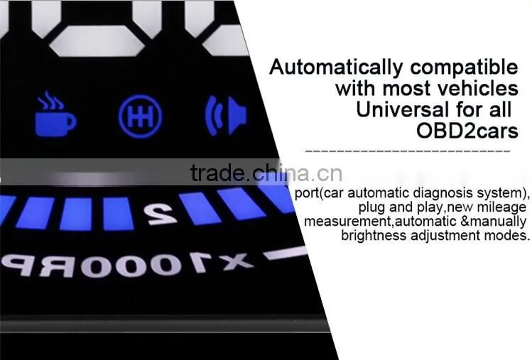 Universal car HUD 5.5 inch vehicle head up display E300 with obd2