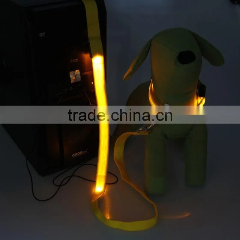 Waterproof led usb rechargeable flashing dog collars & leashes