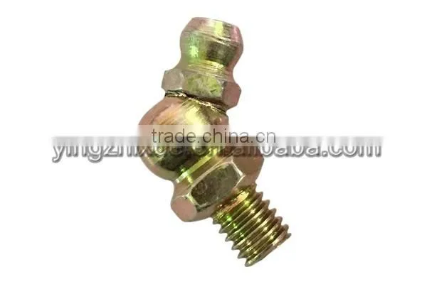 M6x1 45degree Grease Gun Zerk Fitting Yellow Zinc Plated