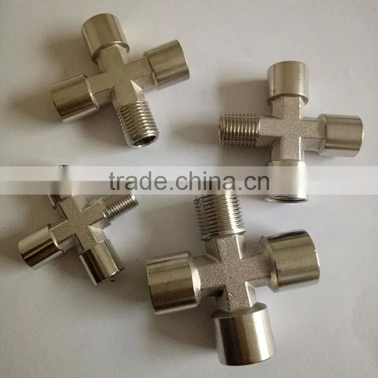 cross type connector thread male and female ,pneumatic fitting ,pneumatic connector