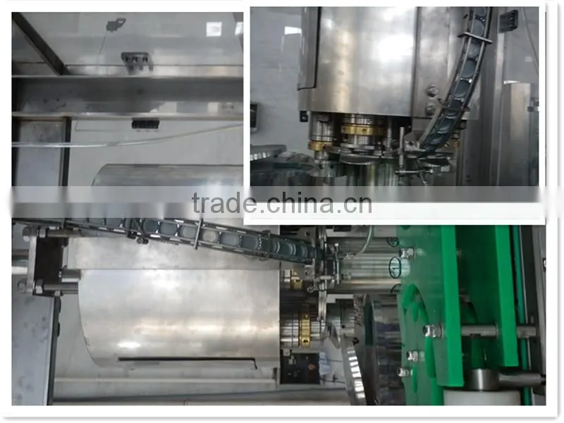 2014 popular glass bottle carbonated drink washing filling capping 3 in 1 machine