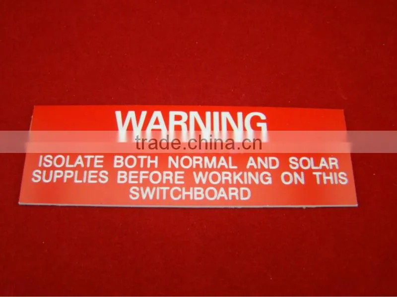 Solar ABS Plastic Warning Tag