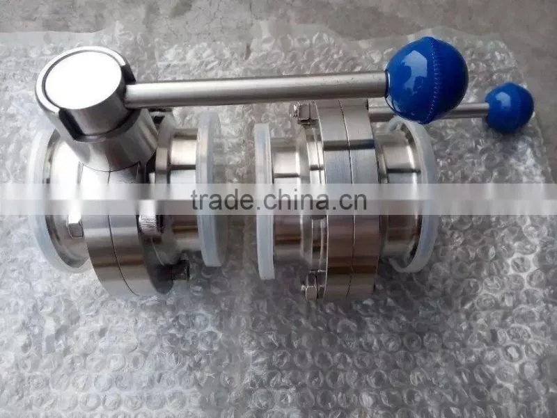 SS304 316 sanitary 1 inch butterfly valve