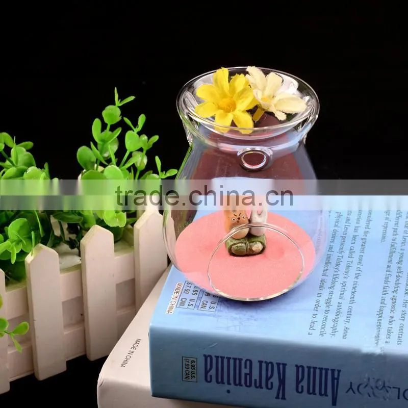 Unique small handblown glass candle jars for scented candle