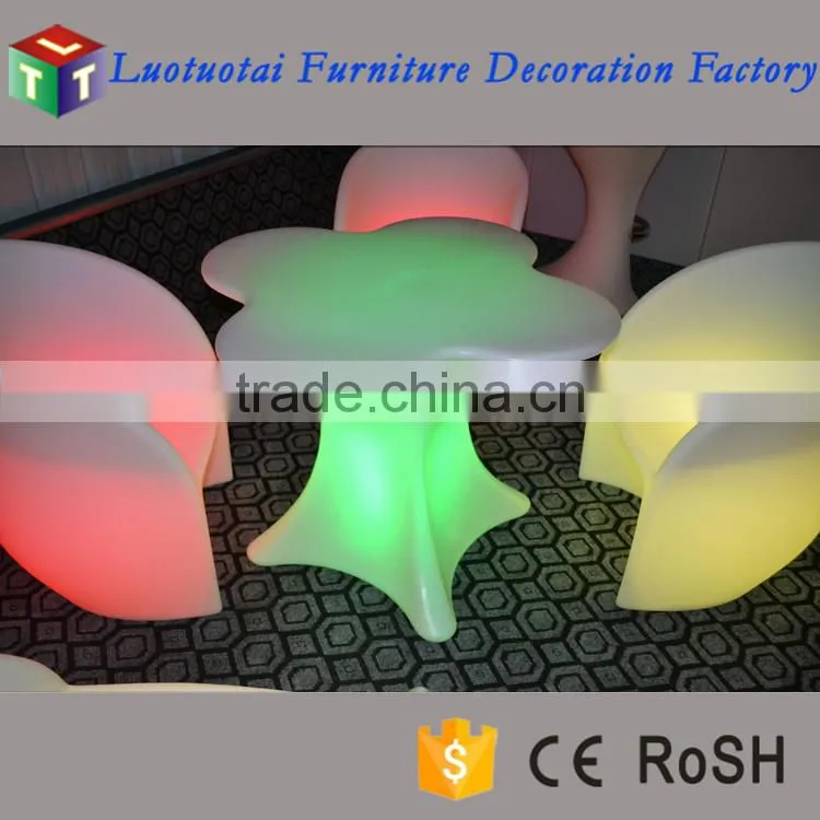wireless remote control led furniture set RGBW color change led bar table and led chair