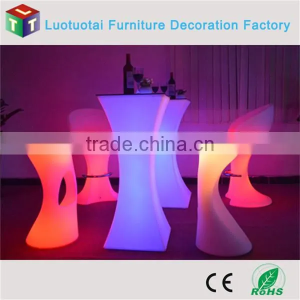 illuminated light up high top led tea/coffee/cocktail table