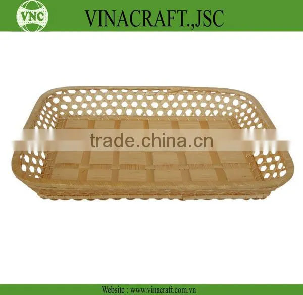 Handmade bamboo kitchen basket for storage