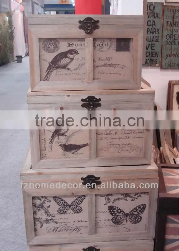 wooden strorage set