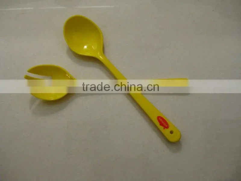 7sets Food grade unbreakable Plastic salad bowl with big fork and spoon