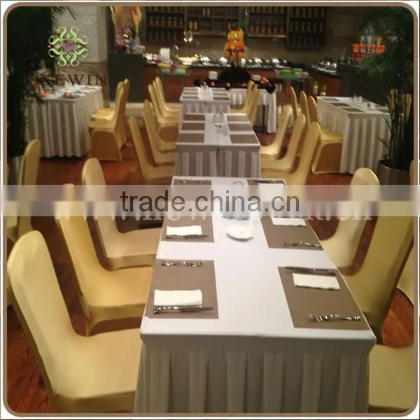 white polyester table cloth for wedding or hotle use