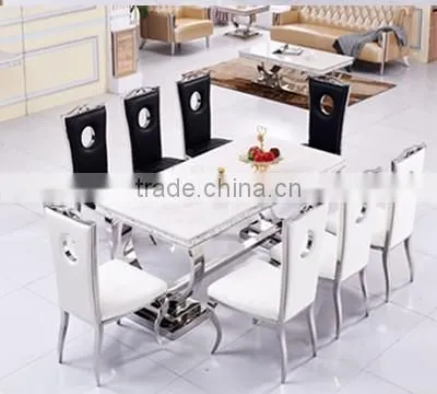 Italian style luxury hotel white marble console table