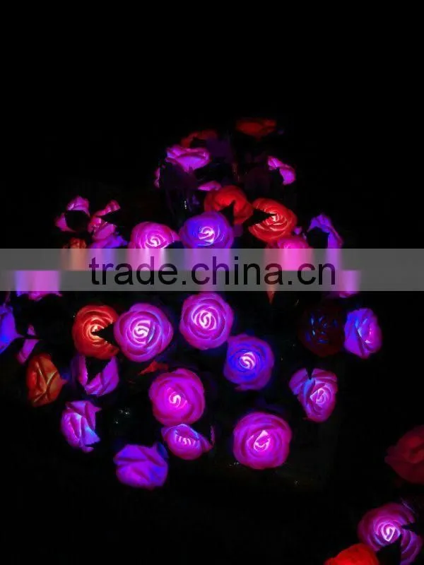 Fantastic artificial rose led flowers outdoor decoration artificial led flower