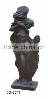 China white cast iron Life size home decor art nude woman garden statue