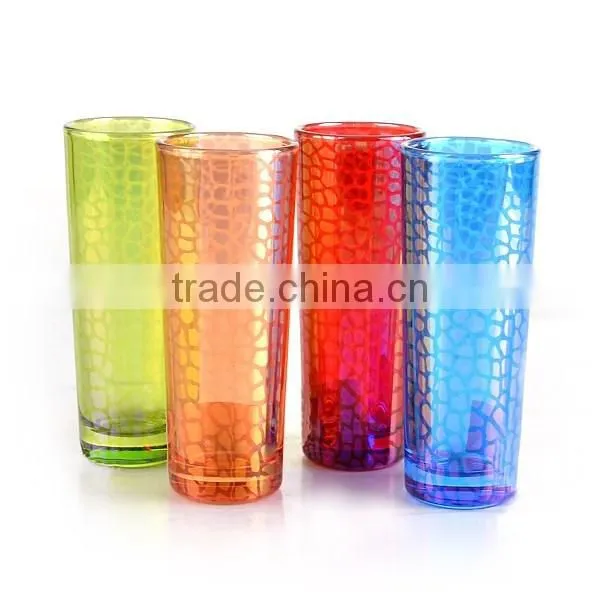 colorful beautiful tumbler glass stemless glass fairy drinking glass
