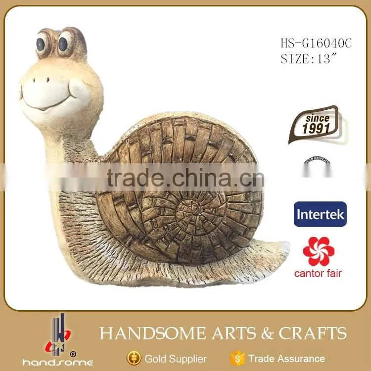 13 Inch Snail Fiberglass Animals Statues For Sale