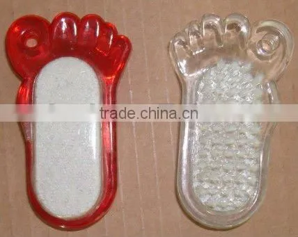 foot shape pumice stone with brush