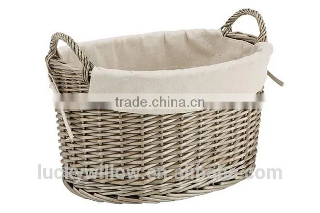Oval Rattan/wicker storage basket type/ laundry basket