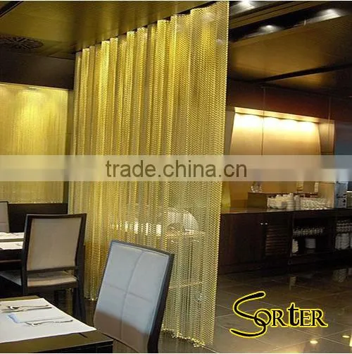 2016 New style Customized Metal Coil Drapery Room Divider for Home Decoration