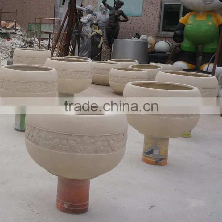 Big round modern flowerpot