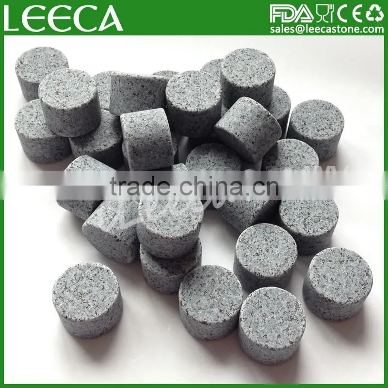 25mm thickness dark grey round whiskey stone