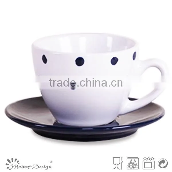 color glaze stoneware ceramic cheap cup and saucers