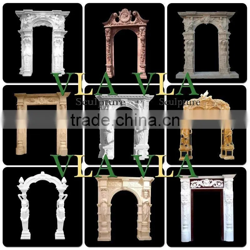 Elegant Statuary Marble Door Carving VD-029K