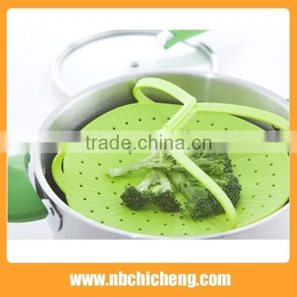 Silicone Food Thawing Filter, Vegetable Fruit Wash Drainage Grid, Silicone Grid Basket