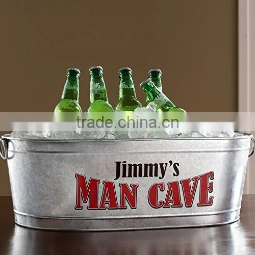 Promotional galvanized beverage tub