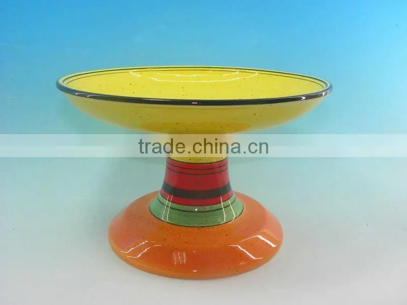 CERAMIC STRIPE CAKE STAND