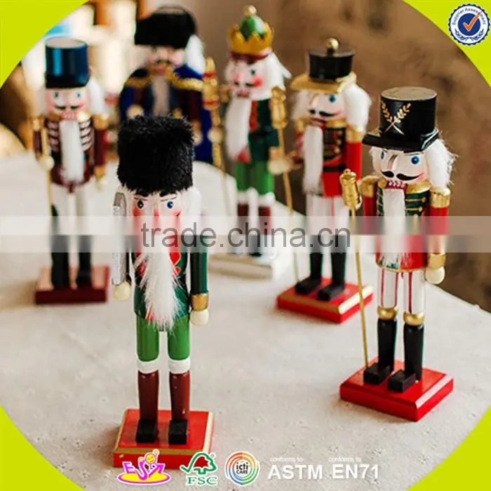 Wholesale wonderful household decoration red wooden nutcracker,delicate red wooden nutcracker ,best gift nutcracker W02A009