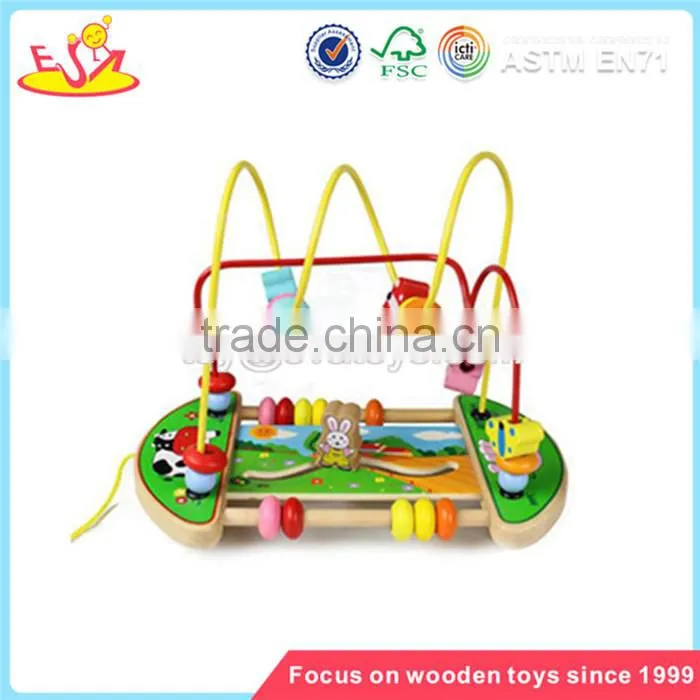 Wholesale new fashion wooden beads toy hottest kids wooden the sea around beads toy W11B052