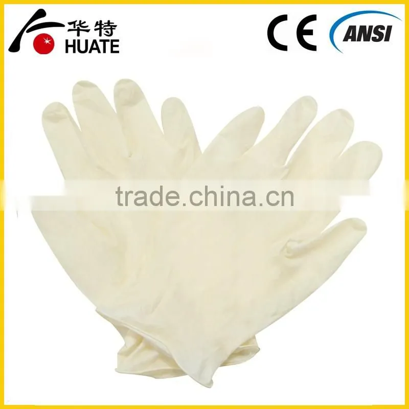 Shenzhen supply disposable industiral medical examation latex gloves