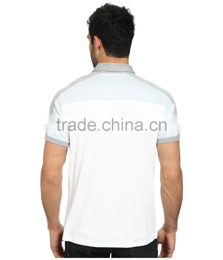 Tri color blocked color combination polo shirt