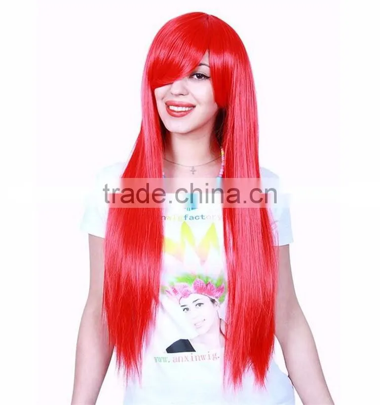 Bright Colorful Women Synthetic Hair Wig Halloween Cosplay Costume Party Wigs High Quality