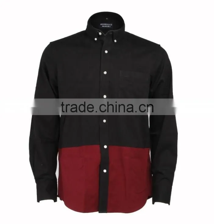 men's stylish contrast color oxofrd formal shirt