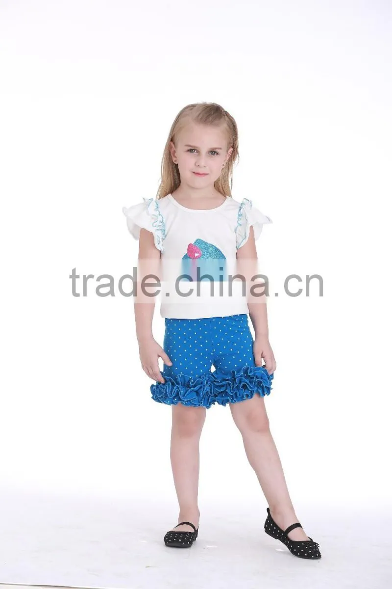 new fashion cotton spandex baby girl icing ruffle legging whole