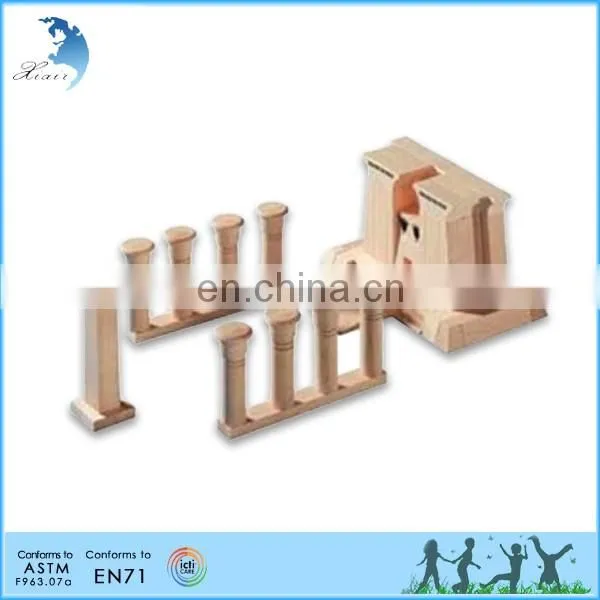 children eco-fashion wood montessori training blocks toys