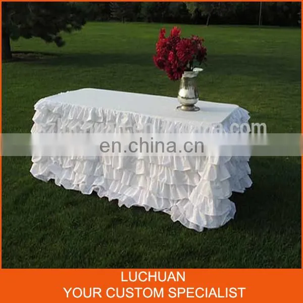 New Fancy Rectangle Scuba Table Skirting for Banquet