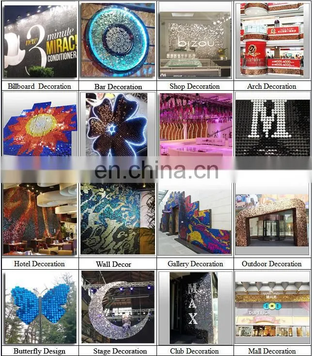 shiny sequin panel pvc plastic panels